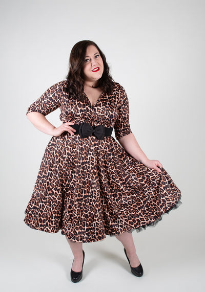 Lyra Leopard Kellomekko-Lady Vintage-Miss Windy Shop