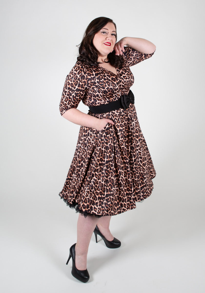 Lyra Leopard Kellomekko-Lady Vintage-Miss Windy Shop