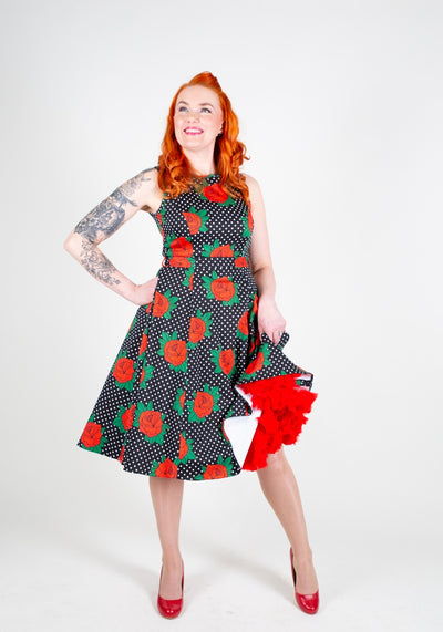 Hepburn Rockabilly Rose Kellomekko-Lady Vintage-Miss Windy Shop