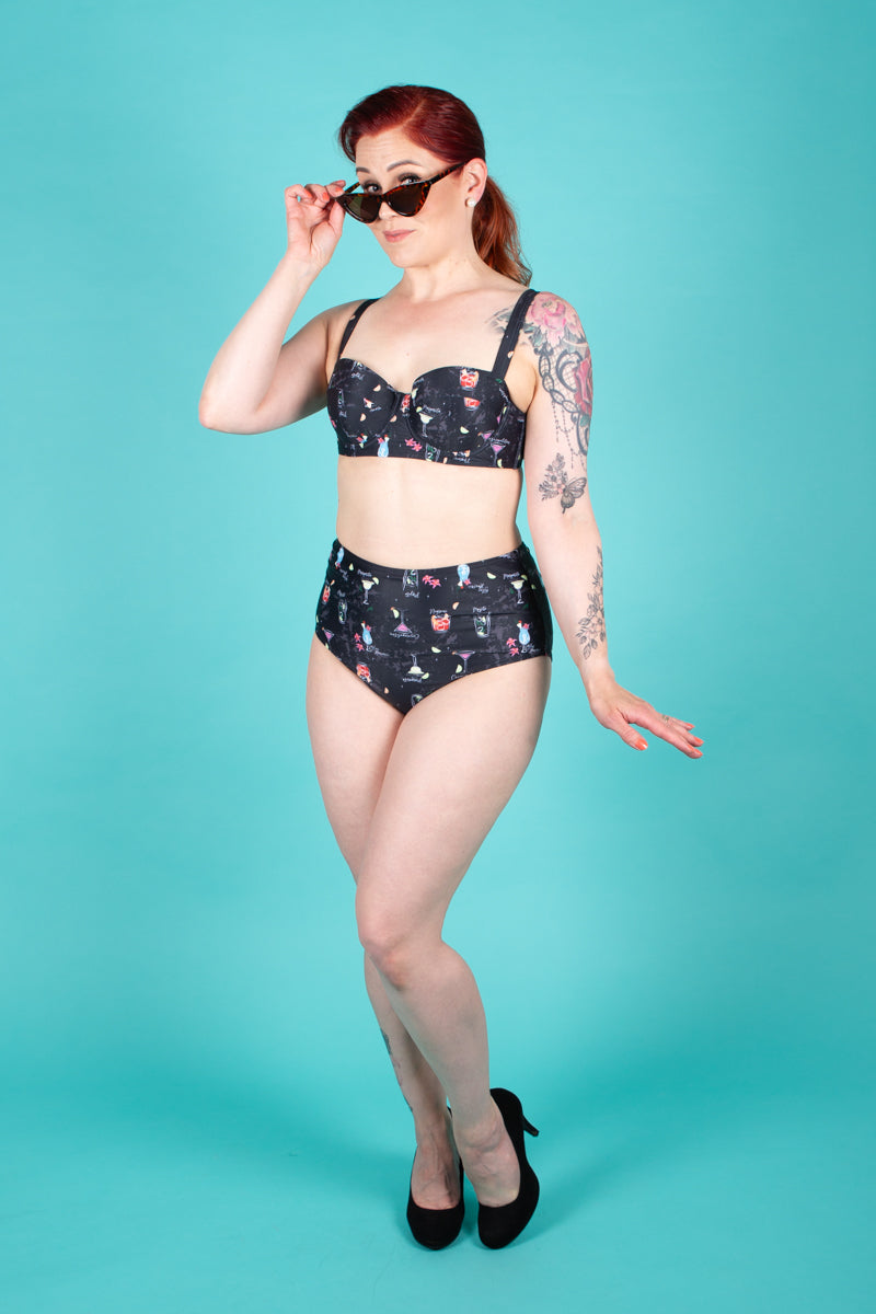 Cocktail Menu Highwaist Bikini Alaosa-Collectif-Miss Windy Shop