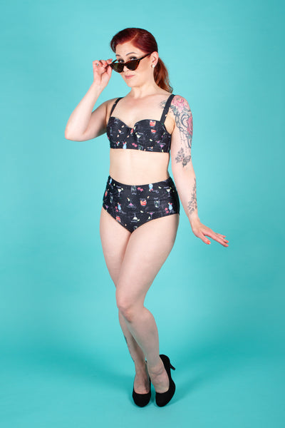 Cocktail Menu Highwaist Bikini Alaosa-Collectif-Miss Windy Shop