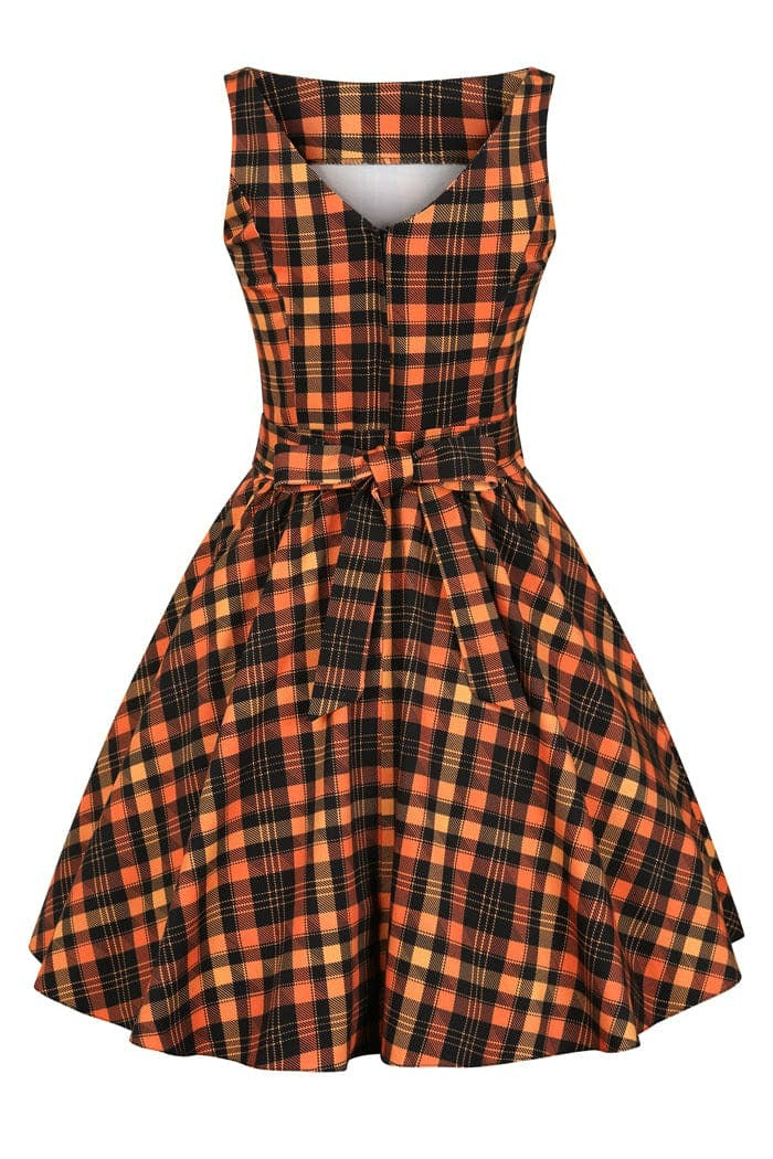 Tea Halloween Tartan Kellomekko-Lady Vintage-Miss Windy Shop