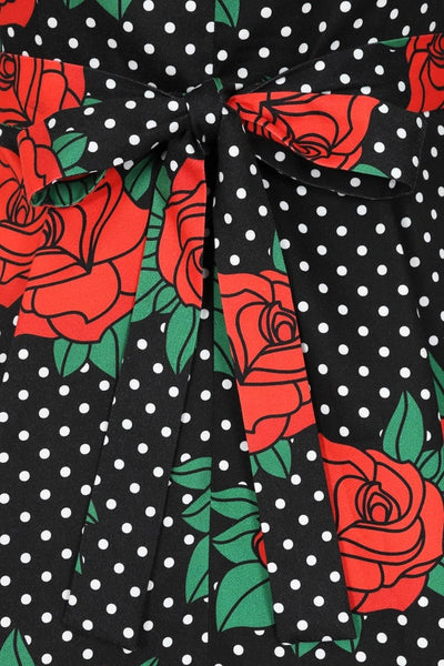 Hepburn Rockabilly Rose Kellomekko-Lady Vintage-Miss Windy Shop