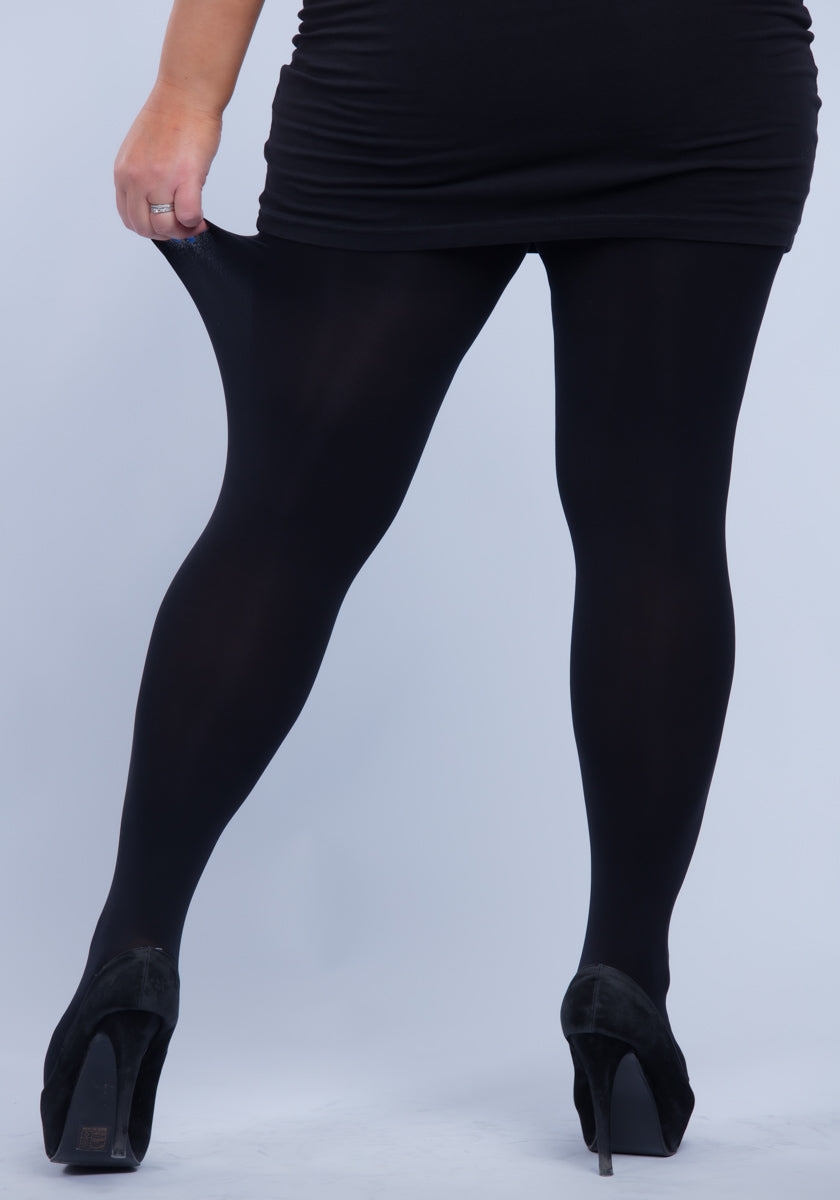 90 Denier Curvy Super Stretch Black Sukkahousut-Pamela Mann-Miss Windy Shop