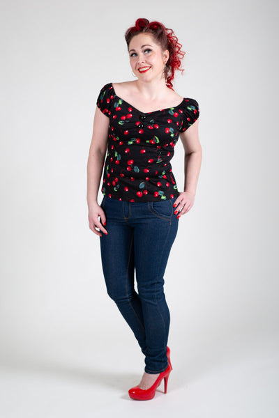 Dolores Cherry Print Top-Collectif-Miss Windy Shop