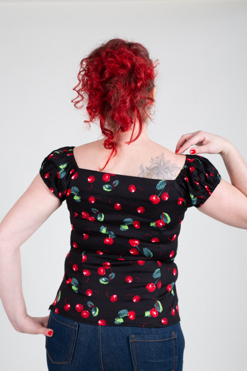 Dolores Cherry Print Top-Collectif-Miss Windy Shop