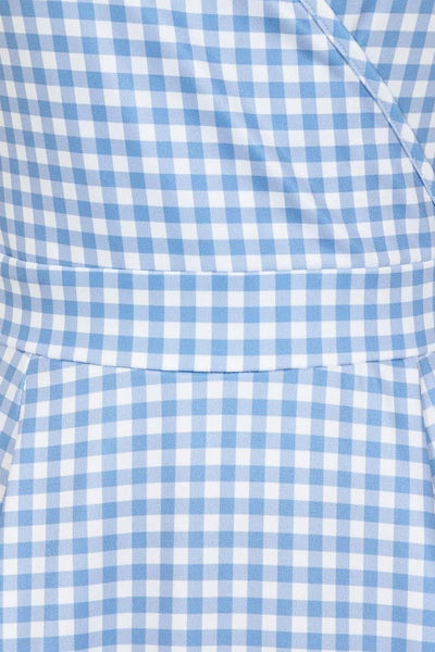 Lyra Blue Gingham Mekko-Lady Vintage-Miss Windy Shop