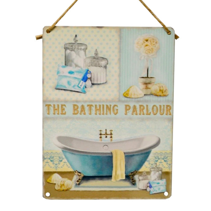 Metallikyltti "Bathing Parlour"-Miss Windy Shop-Miss Windy Shop