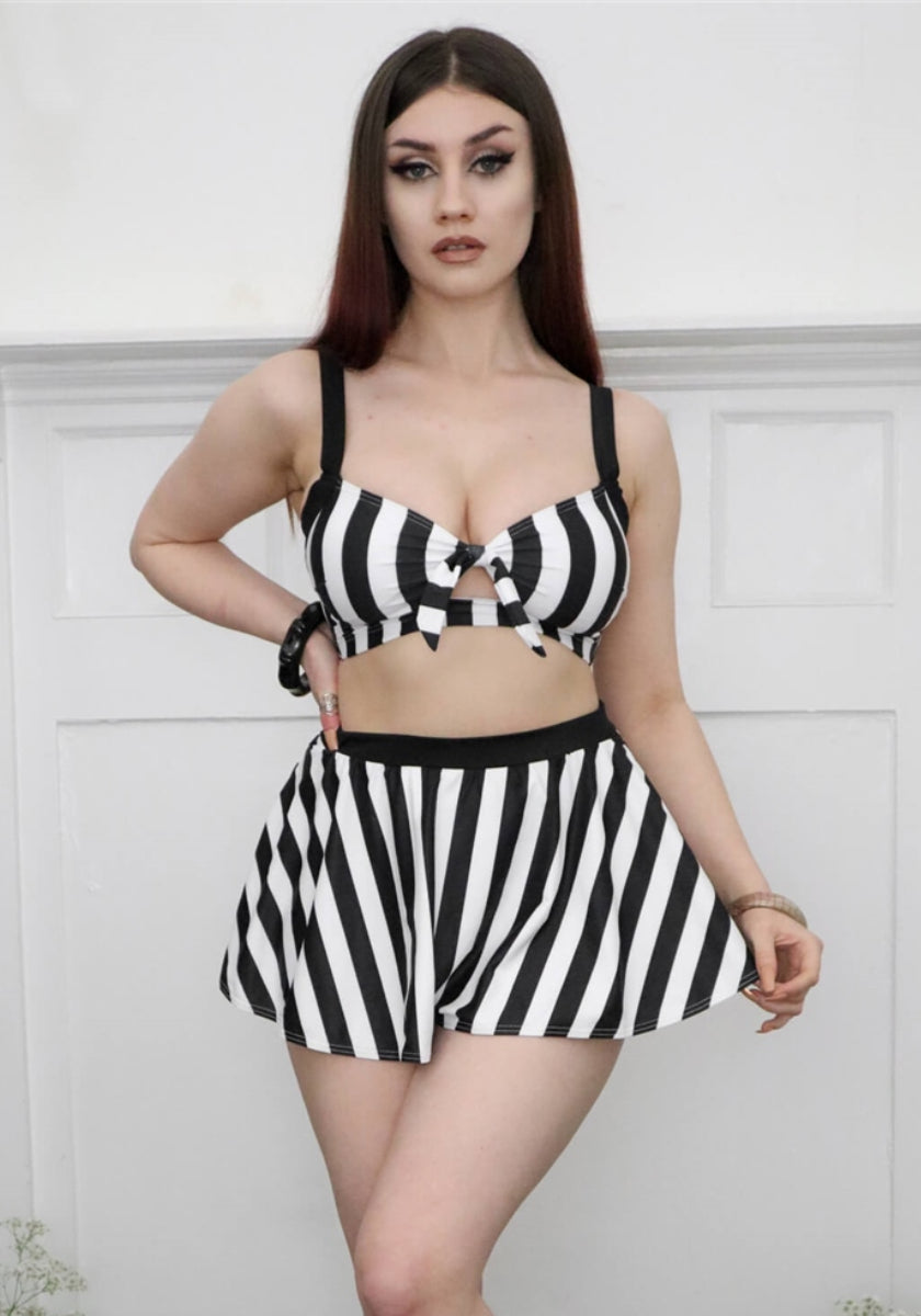 Beetle Stripe Knot Bikini Yläosa-Collectif-Miss Windy Shop