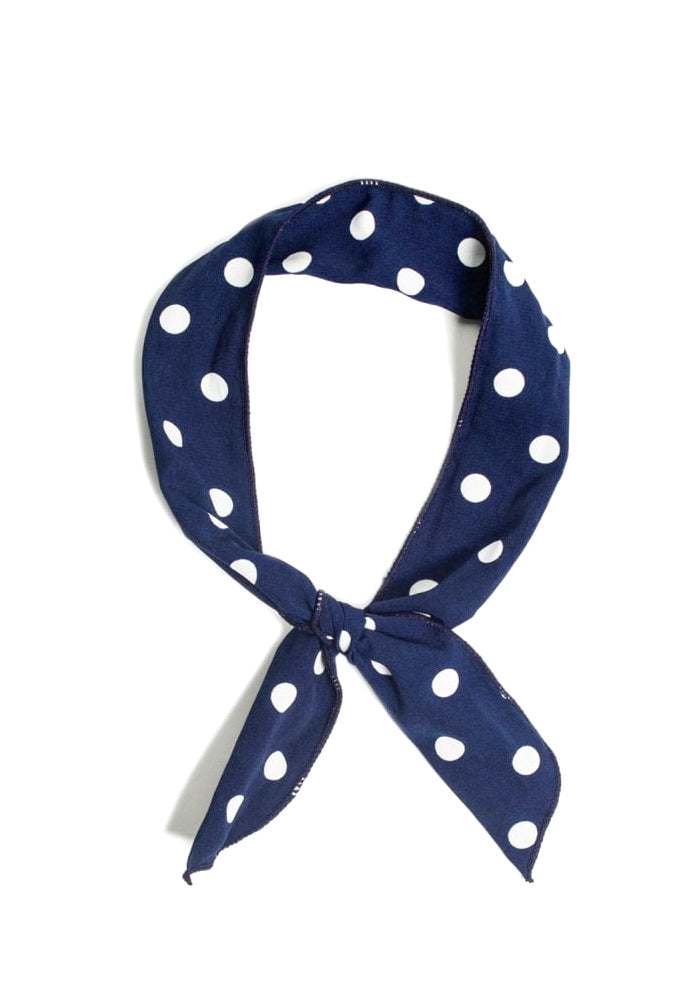 Blue Polka Dot Wired Bandana-Collectif-Miss Windy Shop