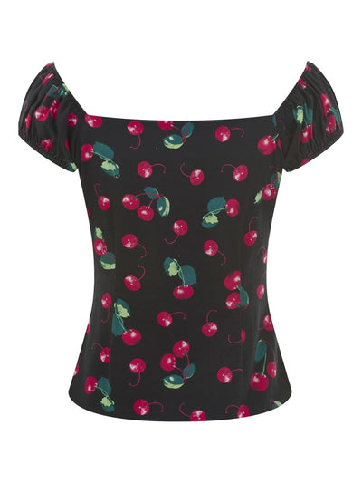 Dolores Cherry Print Top-Collectif-Miss Windy Shop