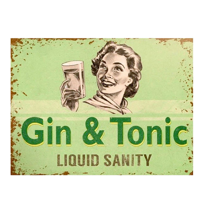 Metallikyltti "Gin & Tonic"-Miss Windy Shop-Miss Windy Shop