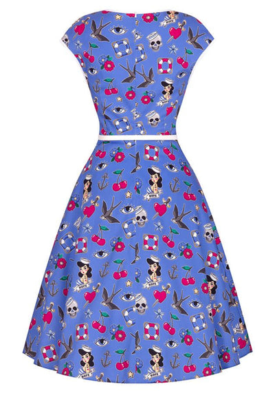 Isabella Nautical Dreams 50-luvun Mekko-Lady Vintage-Miss Windy Shop