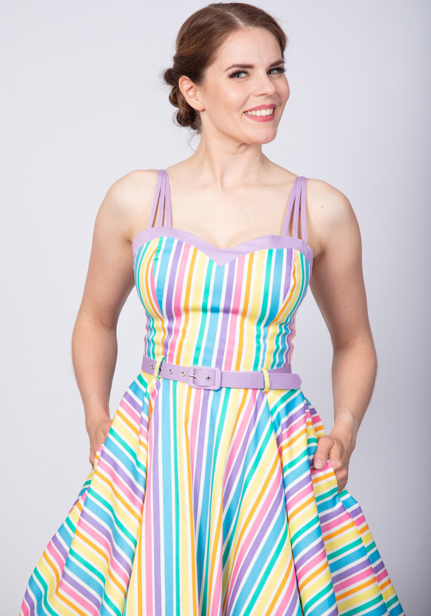 Nova Rainbow Stripes Kellomekko-Collectif-Miss Windy Shop