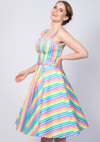 Nova Rainbow Stripes Kellomekko-Collectif-Miss Windy Shop