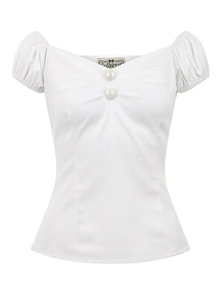 Dolores White Top-Collectif-Miss Windy Shop