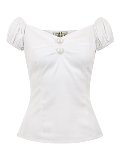 Dolores White Top-Collectif-Miss Windy Shop